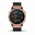   Garmin fenix 6S Sapphire Rose Gold-tone with Heathered Black Nylon Band, North