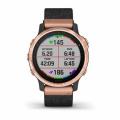   Garmin fenix 6S Sapphire Rose Gold-tone with Heathered Black Nylon Band, North