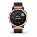  Garmin fenix 6S Sapphire Rose Gold-tone with Heathered Black Nylon Band, North