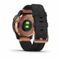   Garmin fenix 6S Sapphire Rose Gold-tone with Heathered Black Nylon Band, North