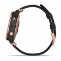   Garmin fenix 6S Sapphire Rose Gold-tone with Heathered Black Nylon Band, North