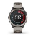   Garmin Quatix 6x Solar Gray with  titanium band
